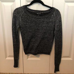 Wet Seal Silver/Black Sparkly Sweater - XS